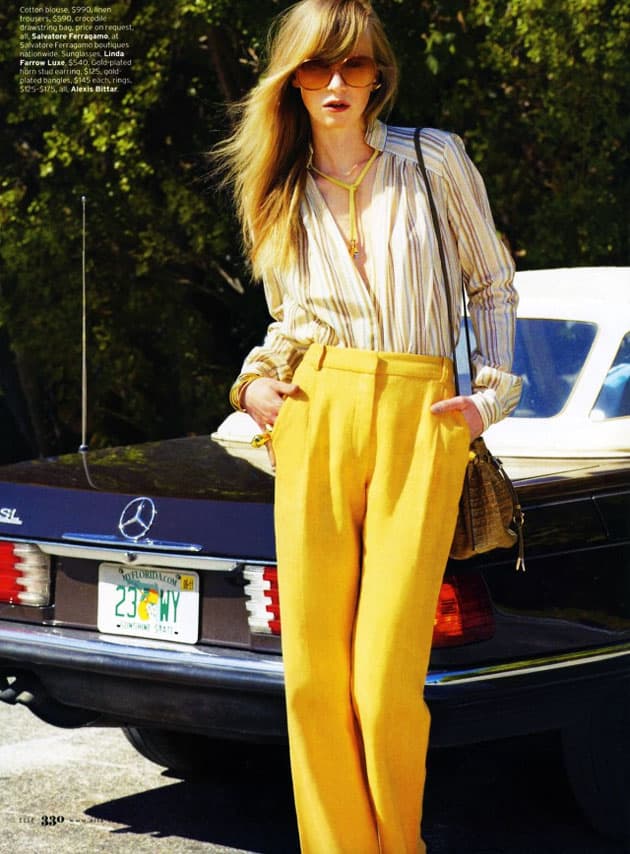 Jenny Sinkaberg In Elle April 2011 Editorial - Salvatore Ferragamo ...